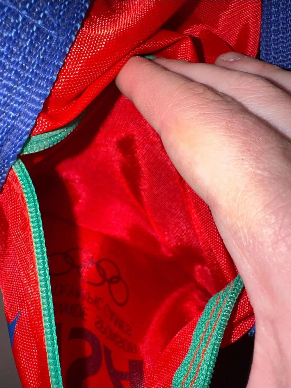 Barcelona Red & Blue Duffel Bag